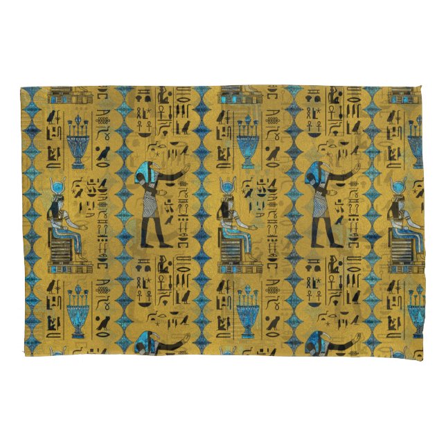 Egyptian  Ornament Symbols Pattern Pillowcase (Front)