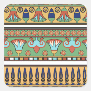 Egyptian Ornament Vintage Collection Square Sticker