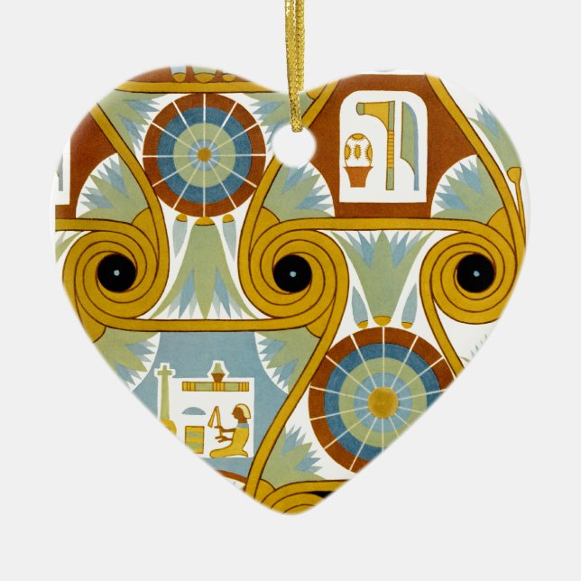 Egyptian Ornamnet #1 at Emporio Moffa Ceramic Tree Decoration (Front)