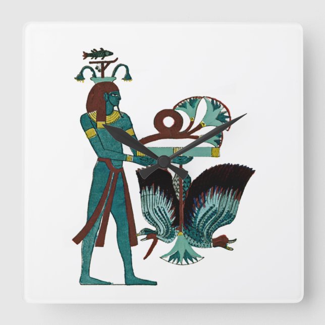 Egyptian Ornamnet #5 at Emporio Moffa Square Wall Clock (Front)