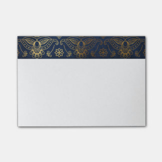 Egyptian Peacock Gold & Midnight Blue Post-it Notes