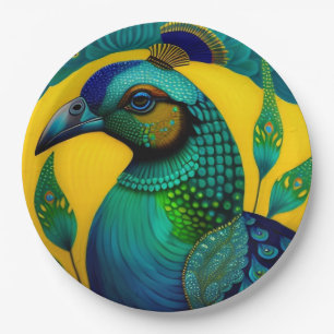 Egyptian Peacock Paper Plates