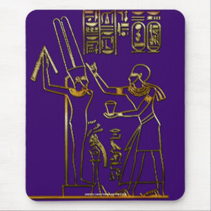 Egyptian Pharaoh and Hieroglyphs Mousepad