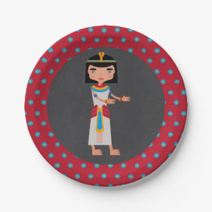 Egyptian pharaoh dance kids birthday Party Paper Plate