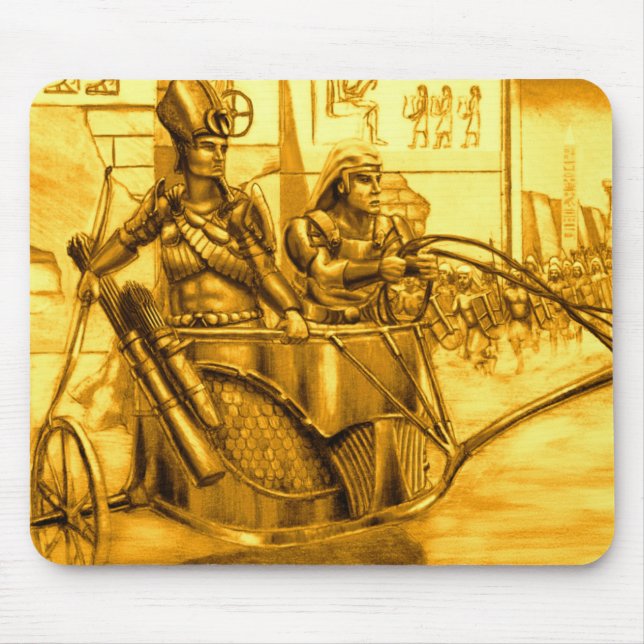 Egyptian Pharaoh in his Chariot Mouse Mat (Front)