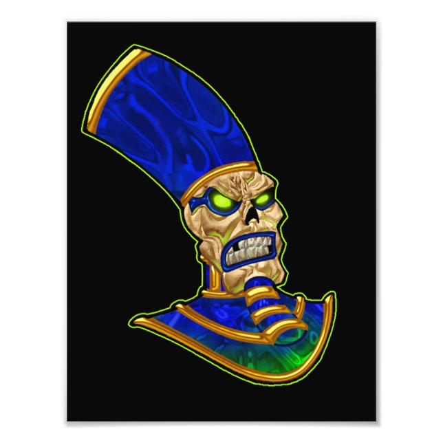 Egyptian Pharaoh King Skull Skeleton Art Photo Print (Front)