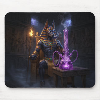 Egyptian Pharaoh Smoking Pipe Mouse Mat