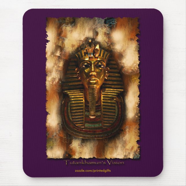 Egyptian Pharaoh Tutankhamen Art Mouse Pad (Front)