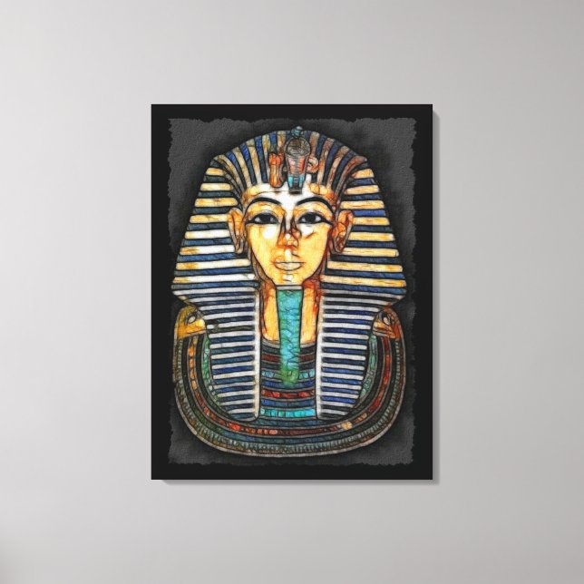Egyptian Pharaoh Tutankhamen Art Study Canvas Print (Front)