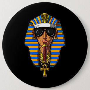 Egyptian Pharaoh Tutankhamon Gangsta King Tut 6 Cm Round Badge