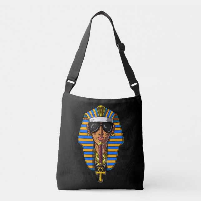 Egyptian Pharaoh Tutankhamon Gangsta King Tut Crossbody Bag (Front)