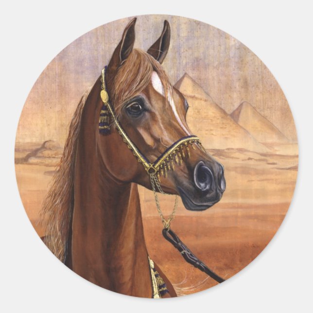 Egyptian Princess Arabian horse stickers (Front)