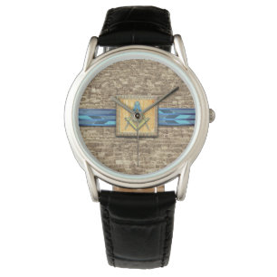 Egyptian Pyramid Square Compass Watch