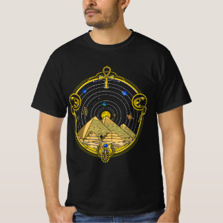 Egyptian Pyramids Ankh Symbol Eye Of Horus Sacred T-Shirt