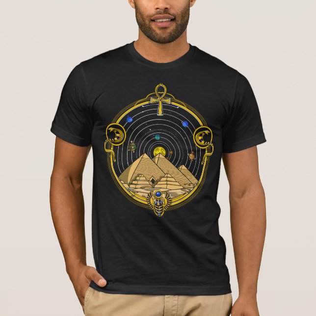 Egyptian Pyramids Astronomy T-Shirt (Front)