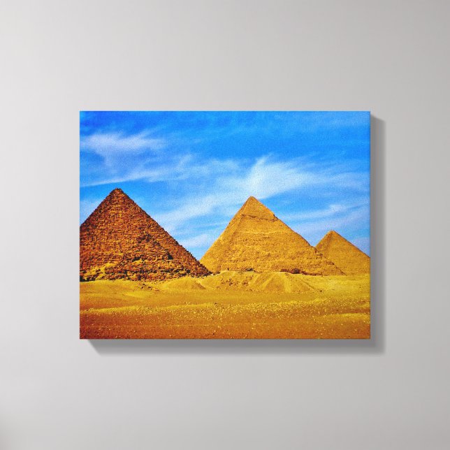 Egyptian Pyramids at Giza Canvas Print (Front)