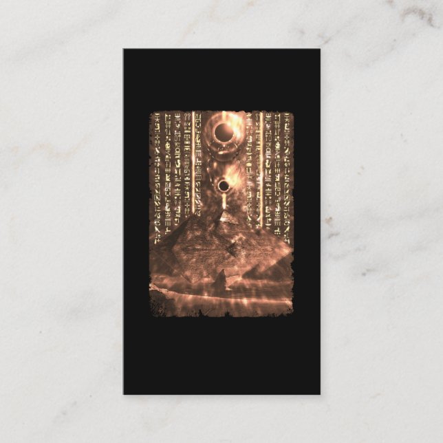 Egyptian Pyramids Hieroglyphics Scarab Artefact Business Card (Front)