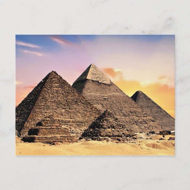 Egyptian Pyramids landscape photograph Postcard (Front)