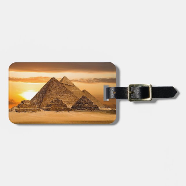 Egyptian pyramids luggage tag (Front Horizontal)