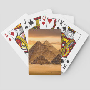 Egyptian pyramids playing cards