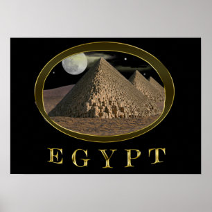 egyptian pyramids poster