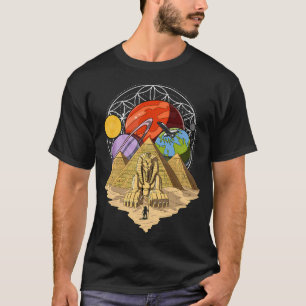 Egyptian Pyramids Sacred Geometry T-Shirt