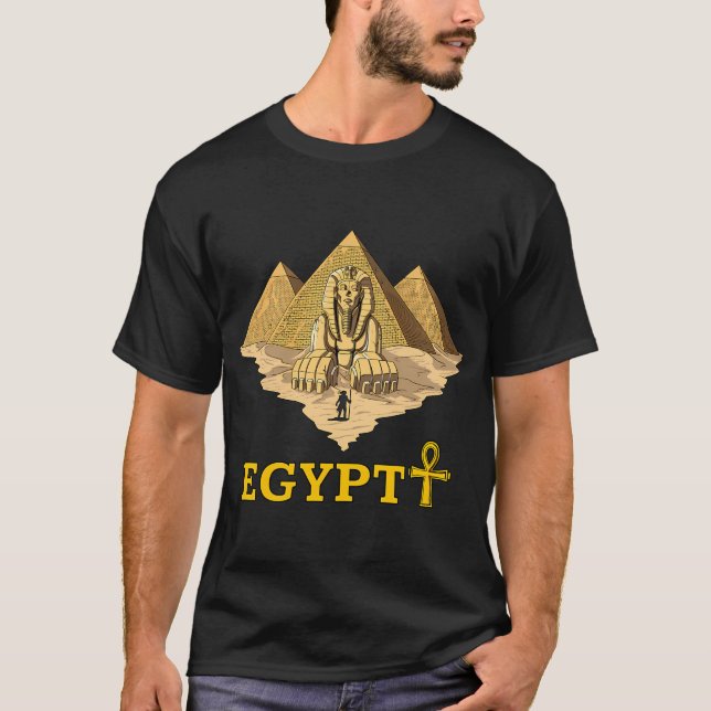 Egyptian Pyramids Sphinx T-Shirt (Front)