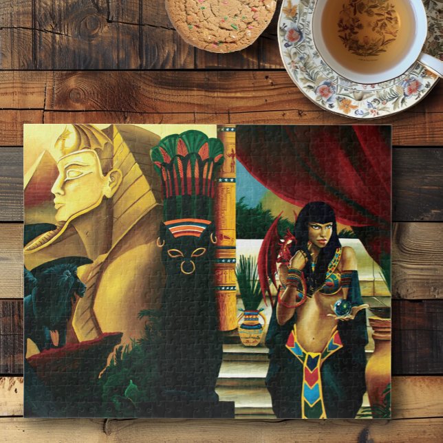 Egyptian Queen Cat Dragon Jigsaw Puzzle (Creator Uploaded)