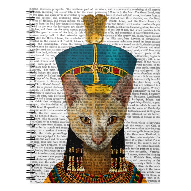Egyptian Queen Cat Notebook (Front)