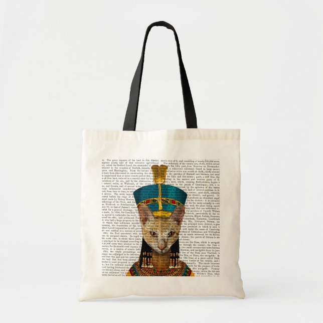 Egyptian Queen Cat Tote Bag (Front)
