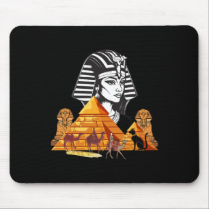 Egyptian Queen Cleopatra Head Pyramid Ancient Egyp Mouse Mat