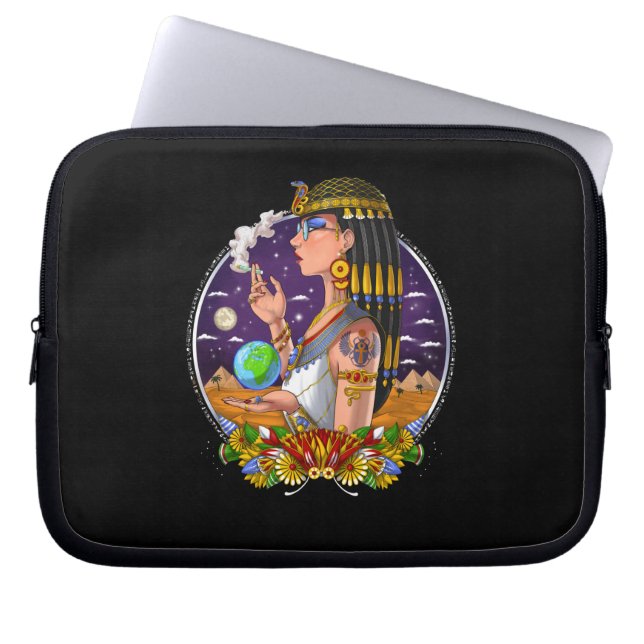 Egyptian Queen Cleopatra Laptop Sleeve (Front)