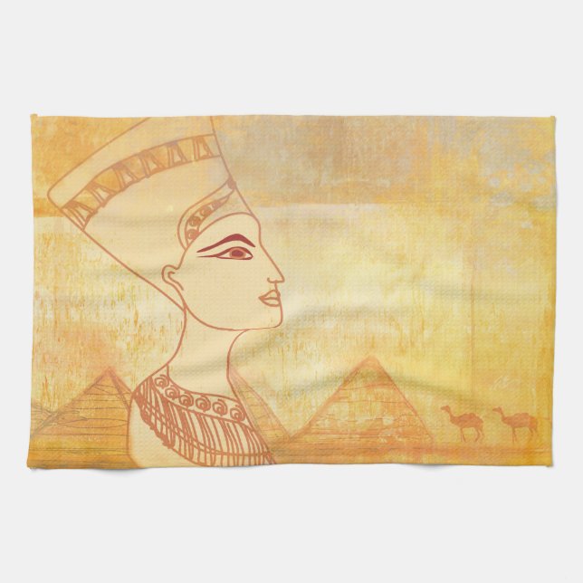 Egyptian queen Cleopatra TeaTowels Tea Towel (Horizontal)