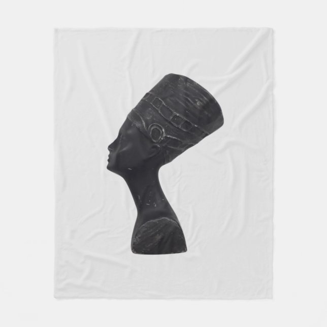 Egyptian queen Nefertiti Fleece Blanket (Front)