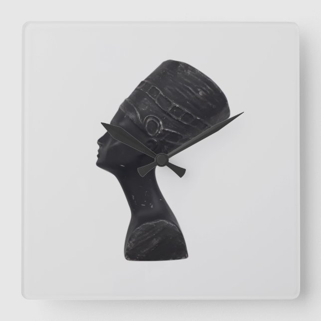 Egyptian queen Nefertiti Square Wall Clock (Front)