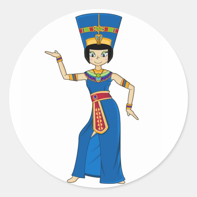 Egyptian Queen Nefertiti Sticker (Front)