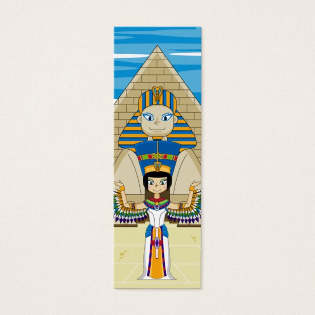 Egyptian Queens Nefertiti & Cleopatra Bookmark (Front)