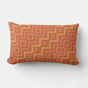 Egyptian Red and Yellow Tribal Pattern Lumbar Cushion