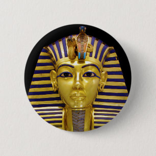 Egyptian Royal Golden Mask 6 Cm Round Badge