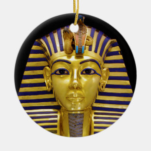 Egyptian Royal Golden Mask Ceramic Tree Decoration