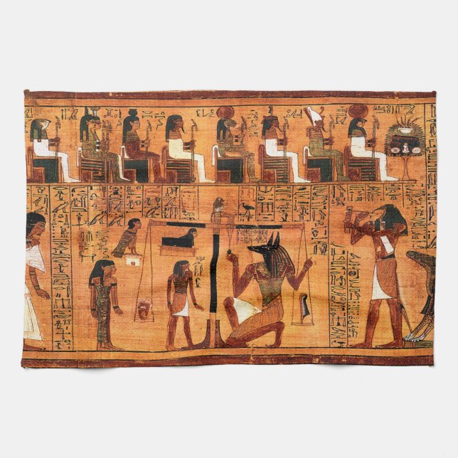 Egyptian Royal Papyrus Tea Towel (Horizontal)