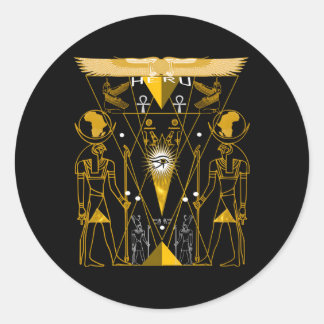 Egyptian Sacred Geometry Horus Heru Classic Round Sticker