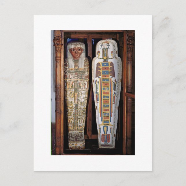 Egyptian sarcophagus covered with hieroglyphics (p postcard (Front)
