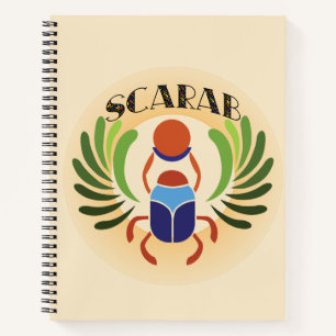 Egyptian Scarab Beetle. Ancient Egypt Classic Notebook