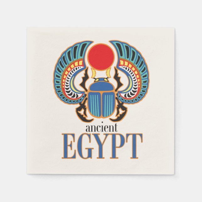 Egyptian scarab beetle. Ancient Egypt Napkin (Front)