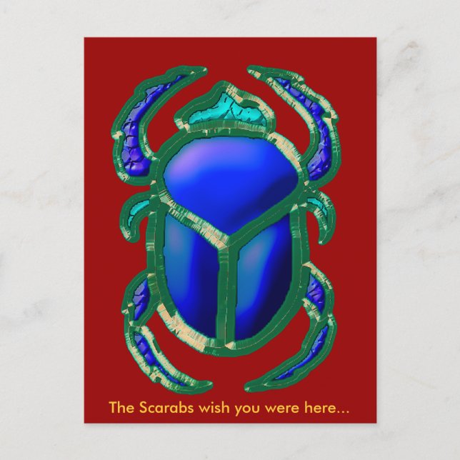 EGYPTIAN SCARAB BEETLE Collection Postcard (Front)