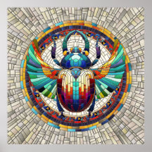 Egyptian Scarab Beetle -Mosaic Art