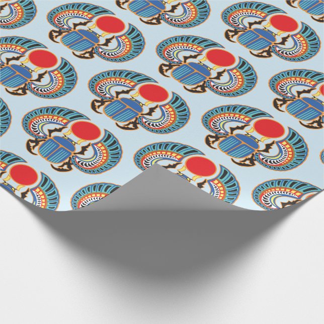 Egyptian scarab beetle wrapping paper (Corner)