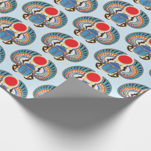 Egyptian scarab beetle wrapping paper