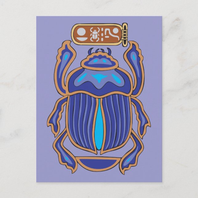 Egyptian Scarab Dung Dung Beetle Postcard (Front)